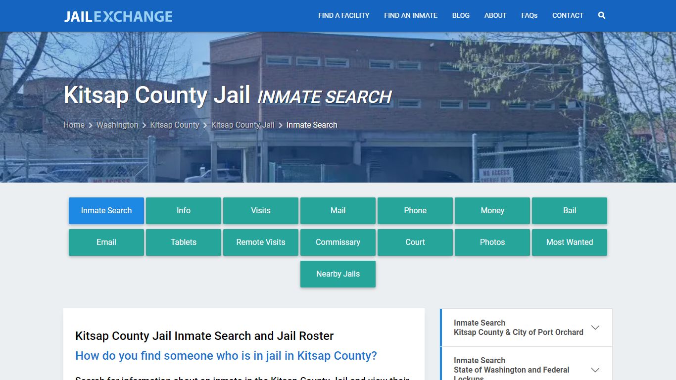 Inmate Search: Roster & Mugshots - Kitsap County Jail, WA